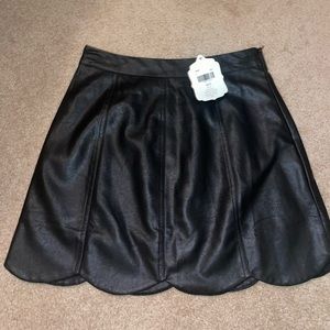 New with tags, Black leather skirt